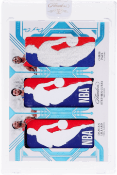 Chris Paul 2022 Panini Flawless Triple Logoman Chris Paul/Stephen Curry/Damian Lillard #4 Factory Sealed /1 card from Card Ladder