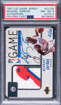 Michael Jordan 1997-98 UD Game Jersey #GJ13 signed patch card from Card Ladder