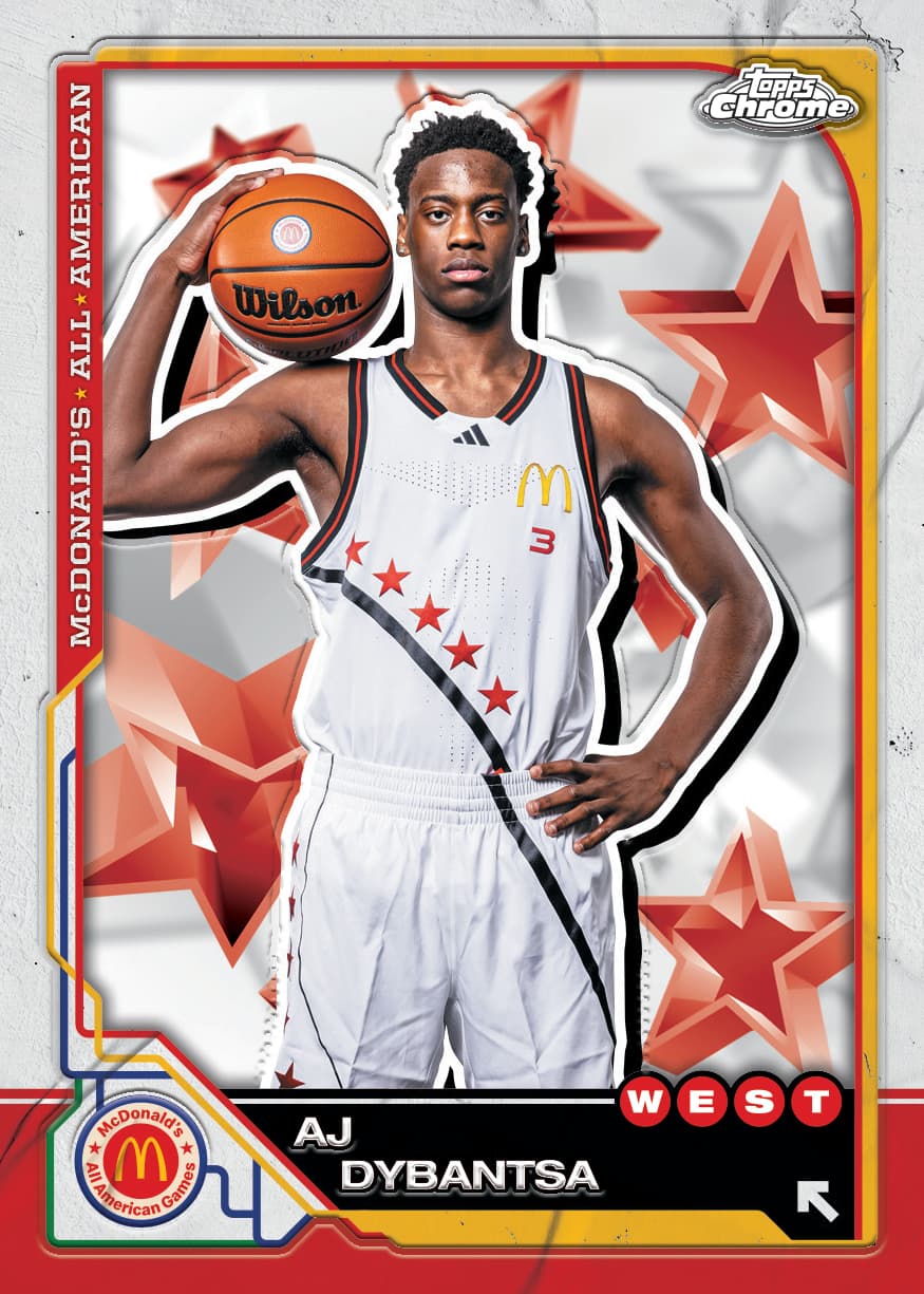 2025 Topps Chrome McDonald's All-American AJ Dybantsa Base basketball card