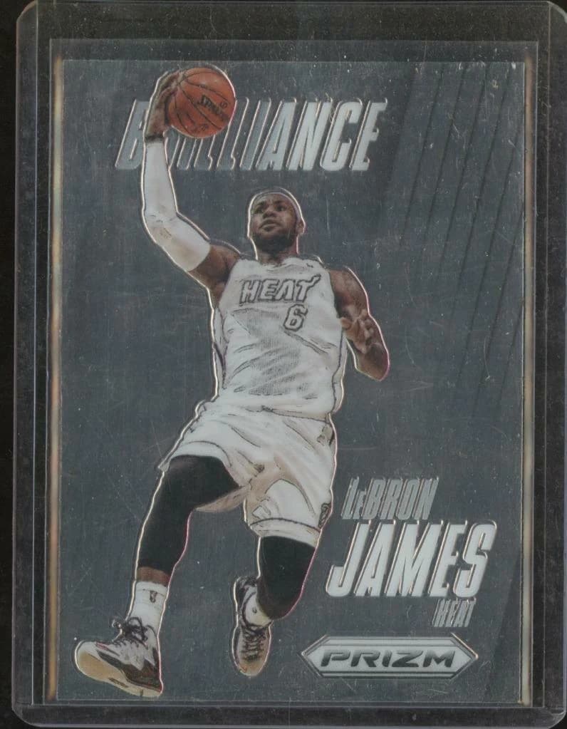 2013-14 Panini Prizm Brilliance Base LeBron James #7 clean example scan