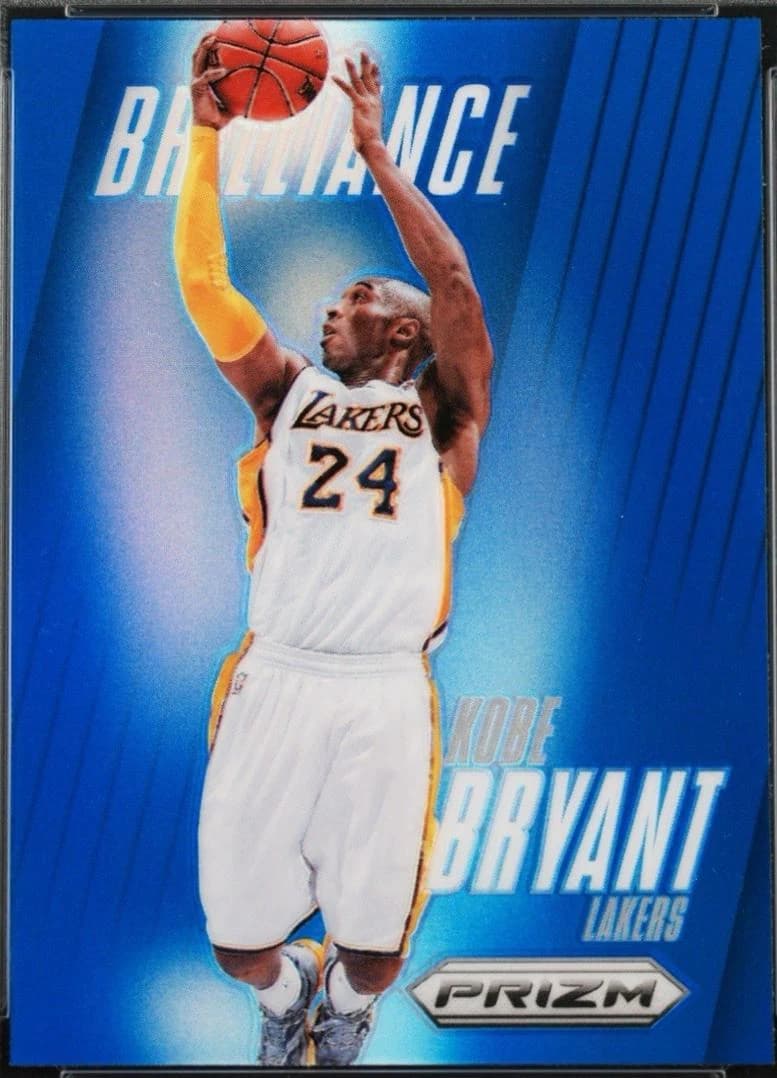 2013-14 Panini Prizm Brilliance Blue Kobe Bryant #9 clean example scan