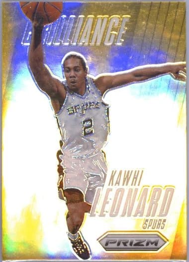 2013-14 Panini Prizm Brilliance Gold Kawhi Leonard #14 clean example scan