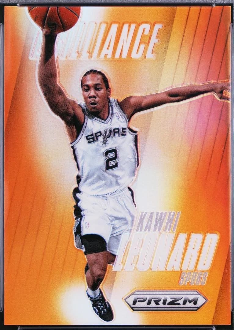 2013-14 Panini Prizm Brilliance Orange Kawhi Leonard #14 clean example scan