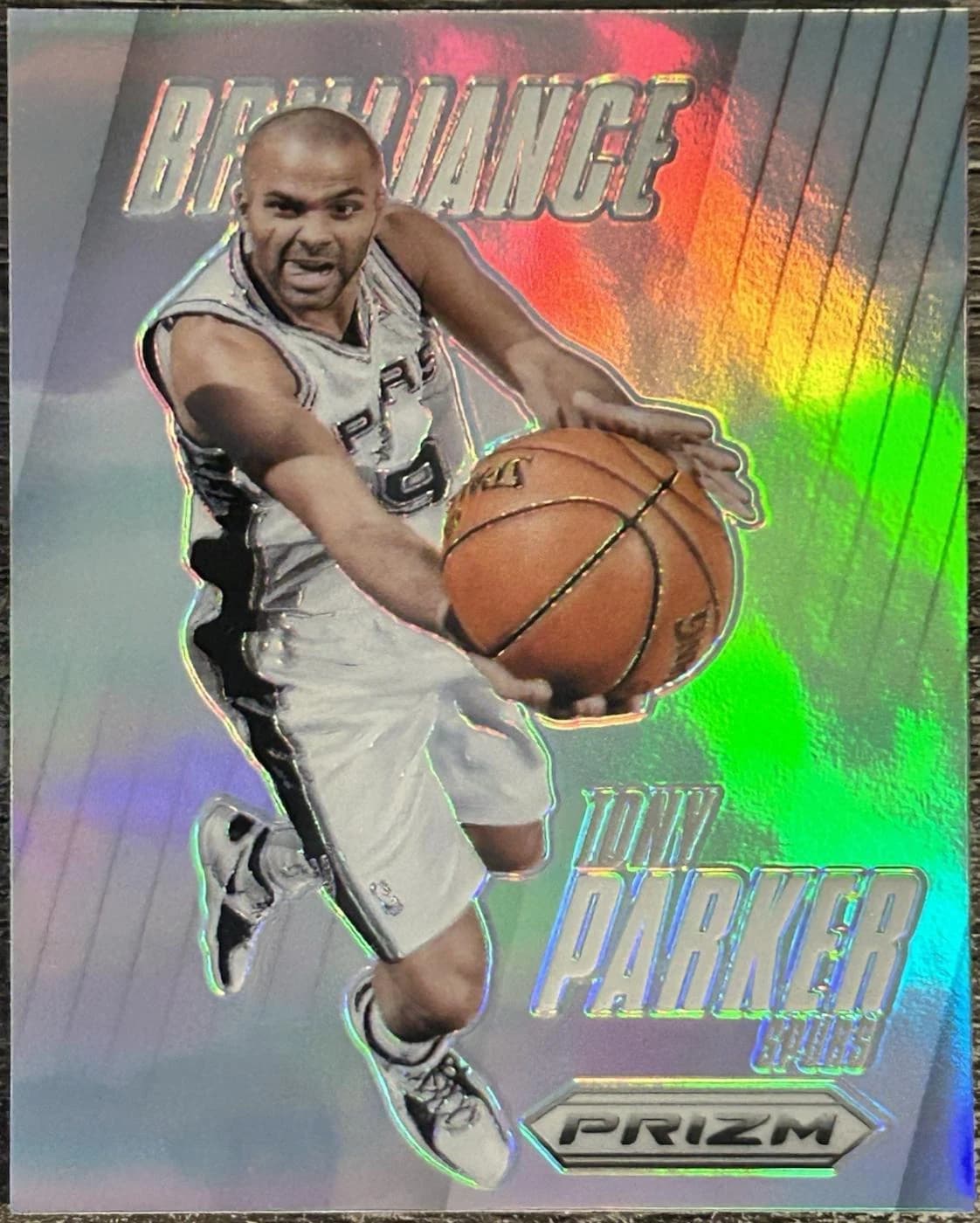 2013-14 Panini Prizm Brilliance Prizms Tony Parker #1 clean example scan