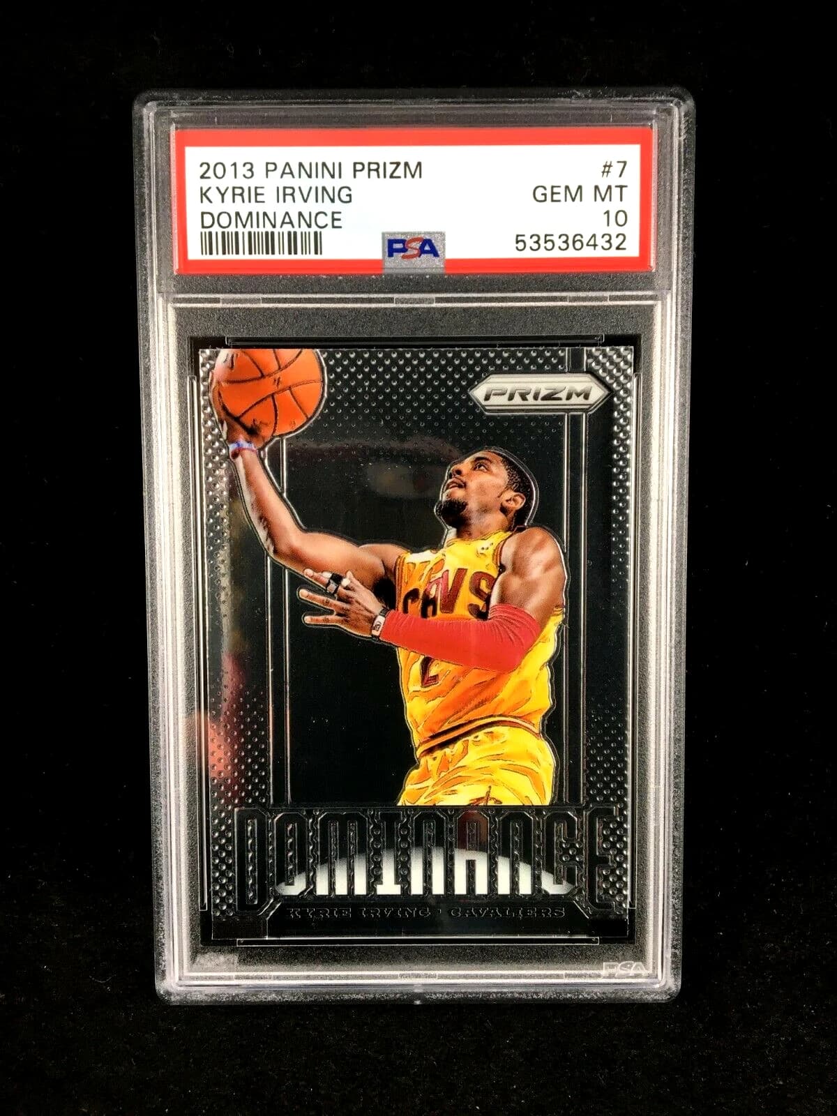 2013-14 Panini Prizm Dominance Base Kyrie Irving #7 clean example scan