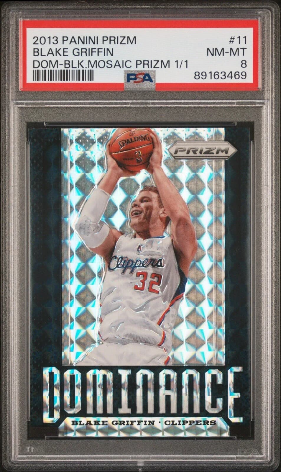 2013-14 Panini Prizm Dominance Black Mosaic Blake Griffin #11 clean example scan