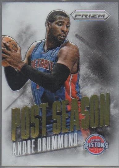 2013-14 Panini Prizm Post Season Base Andre Drummond #10 clean example scan
