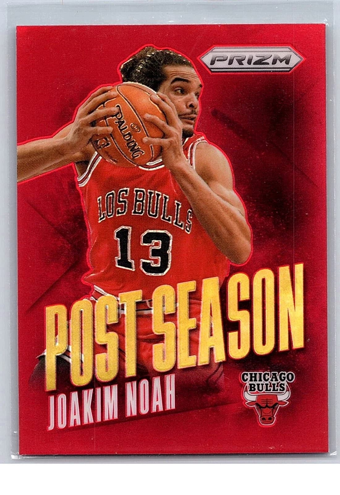 2013-14 Panini Prizm Post Season Red Joakim Noah #5 clean example scan
