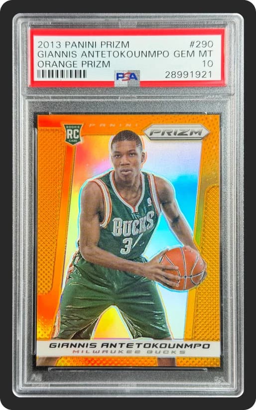 Giannis Antetokounmpo 2013-14 Panini Prizm Orange /60 #290 example