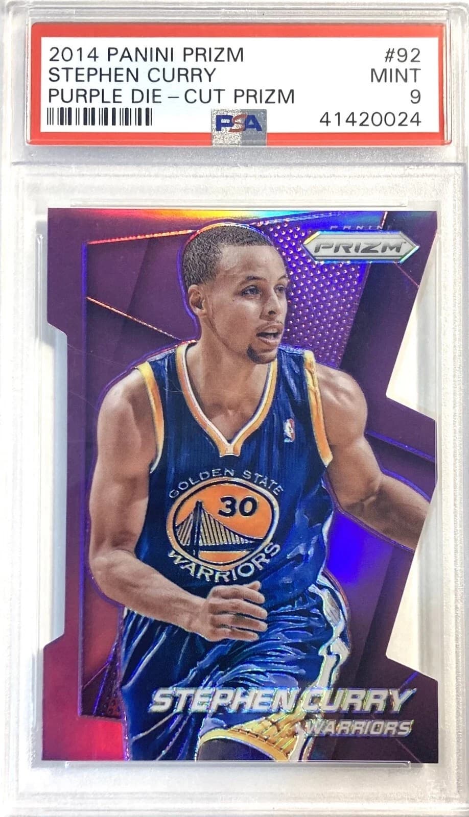 Stephen Curry 2014-15 Panini Prizm Purple Die-Cut /139 #92 example