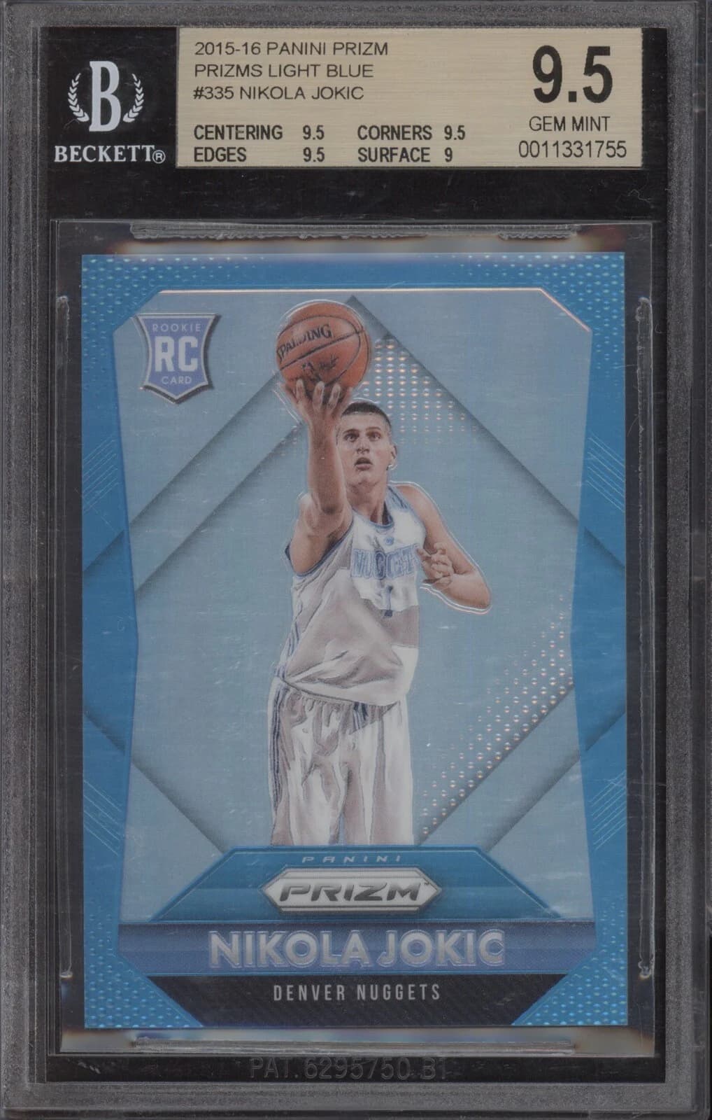 Nikola Jokic 2015-16 Panini Prizm Light Blue /199 #335 example