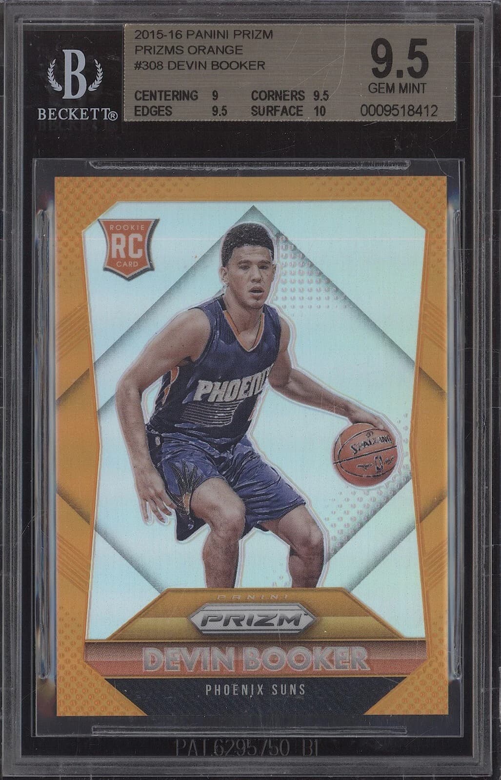 Devin Booker 2015-16 Panini Prizm Orange /65 #308 example