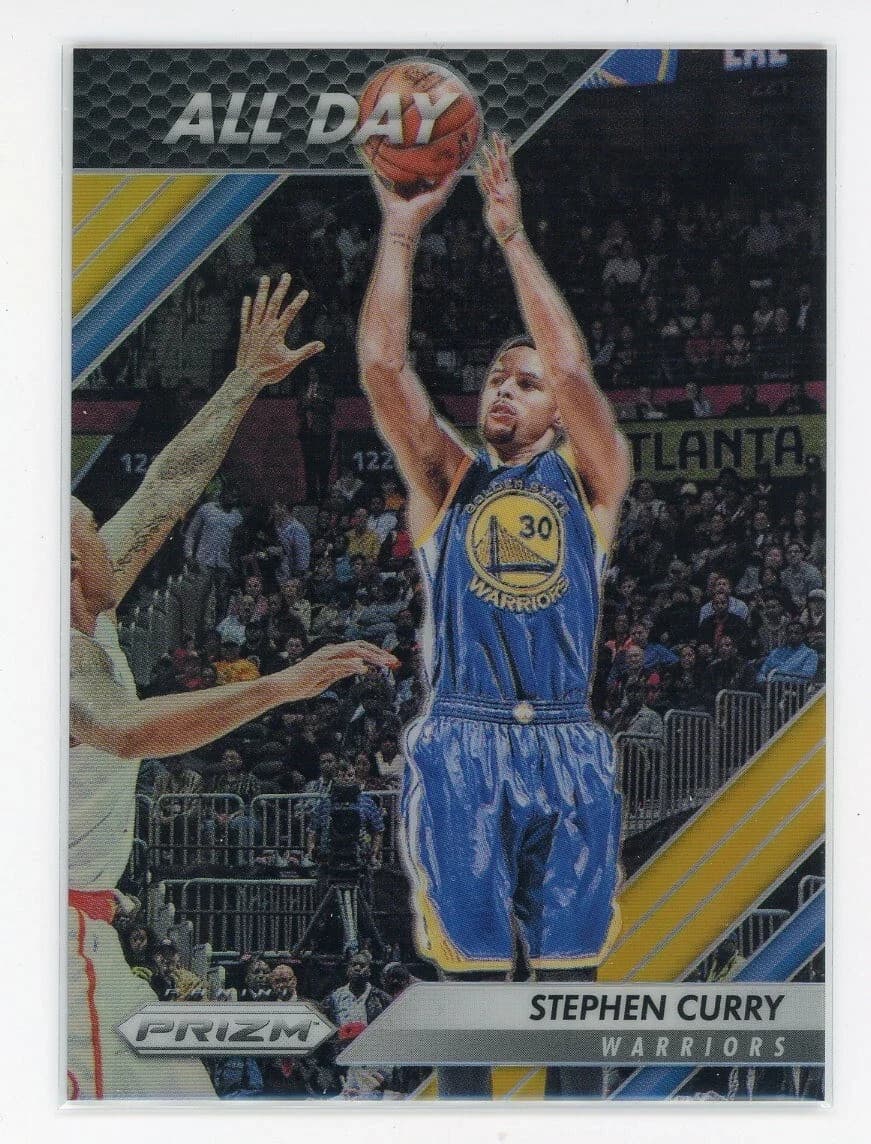 2016-17 Panini Prizm All Day Gold Stephen Curry #13 clean example scan