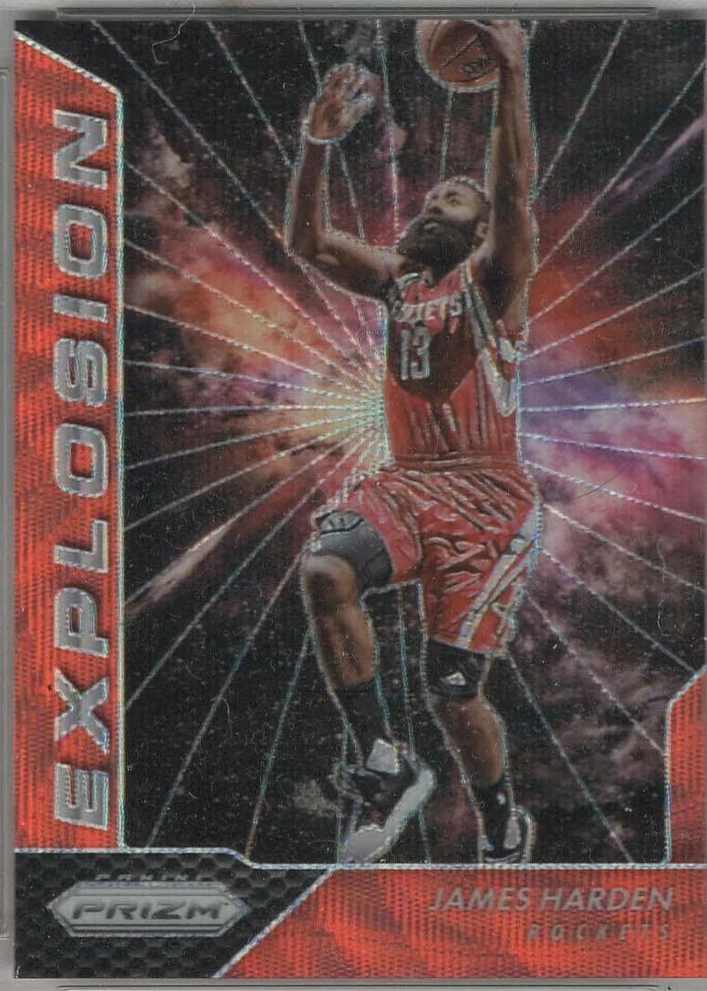 2016-17 Panini Prizm Explosion Orange Wave Prizm James Harden #4 clean example scan