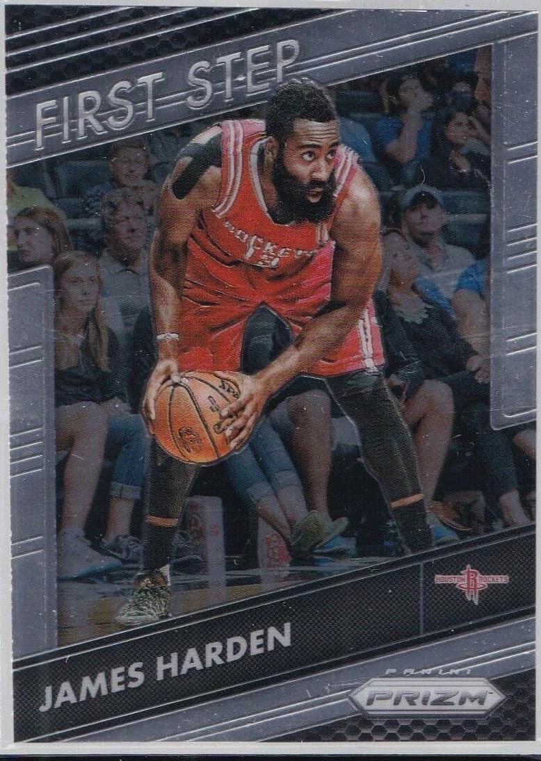 2016-17 Panini Prizm First Step Base James Harden #10 clean example scan