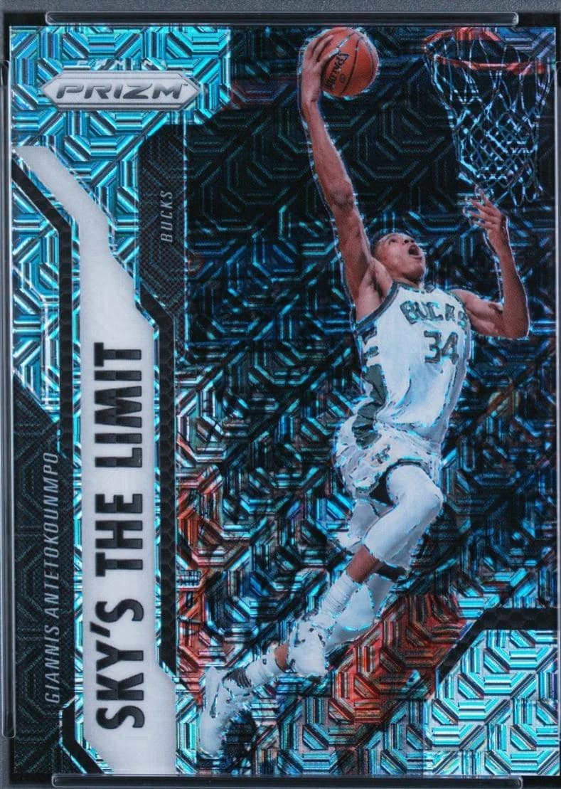 2016-17 Panini Prizm Sky's the Limit Mojo Prizm Giannis Antetokounmpo #7 clean example scan