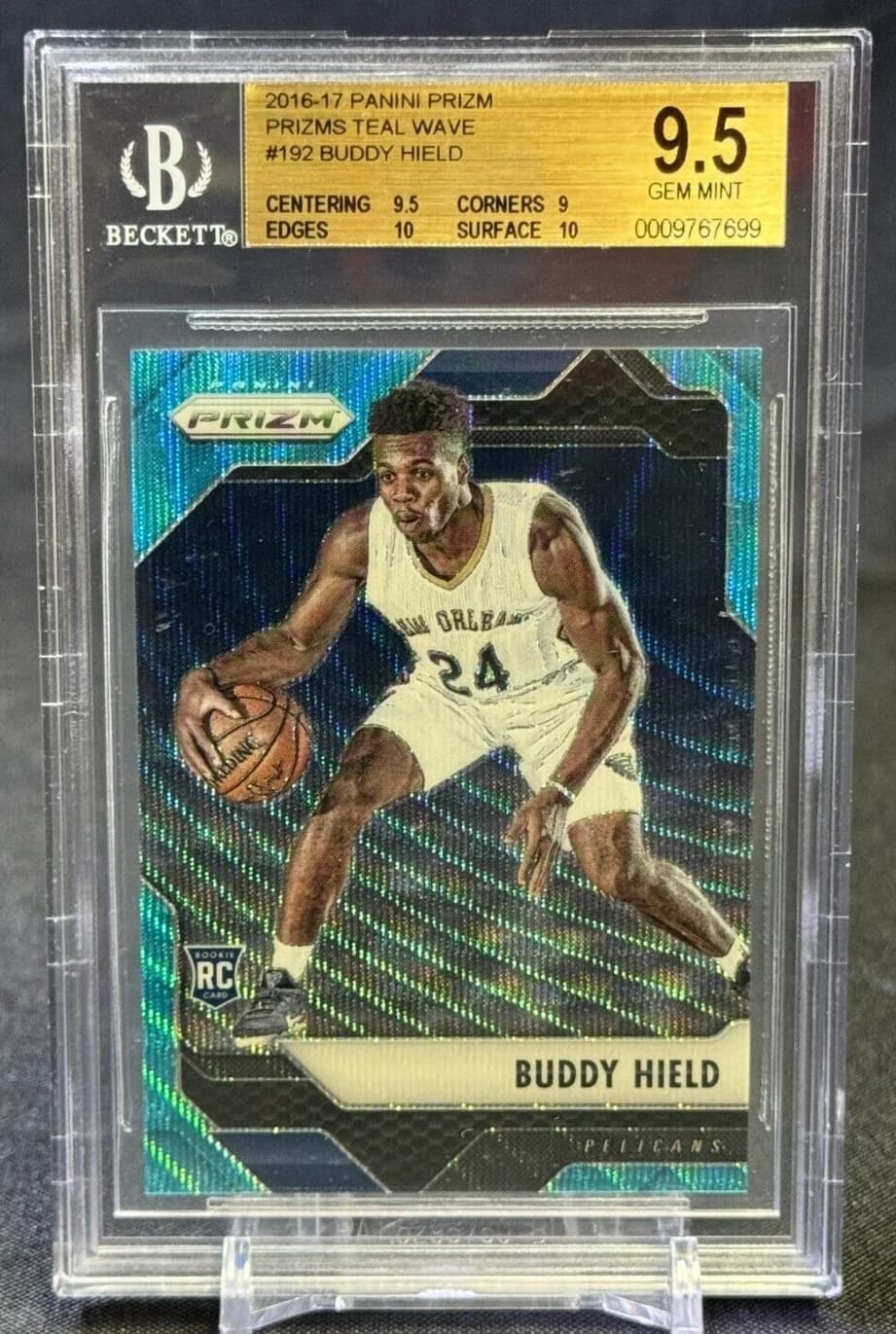 Buddy Hield 2016-17 Panini Prizm Teal Wave /25 #192 example