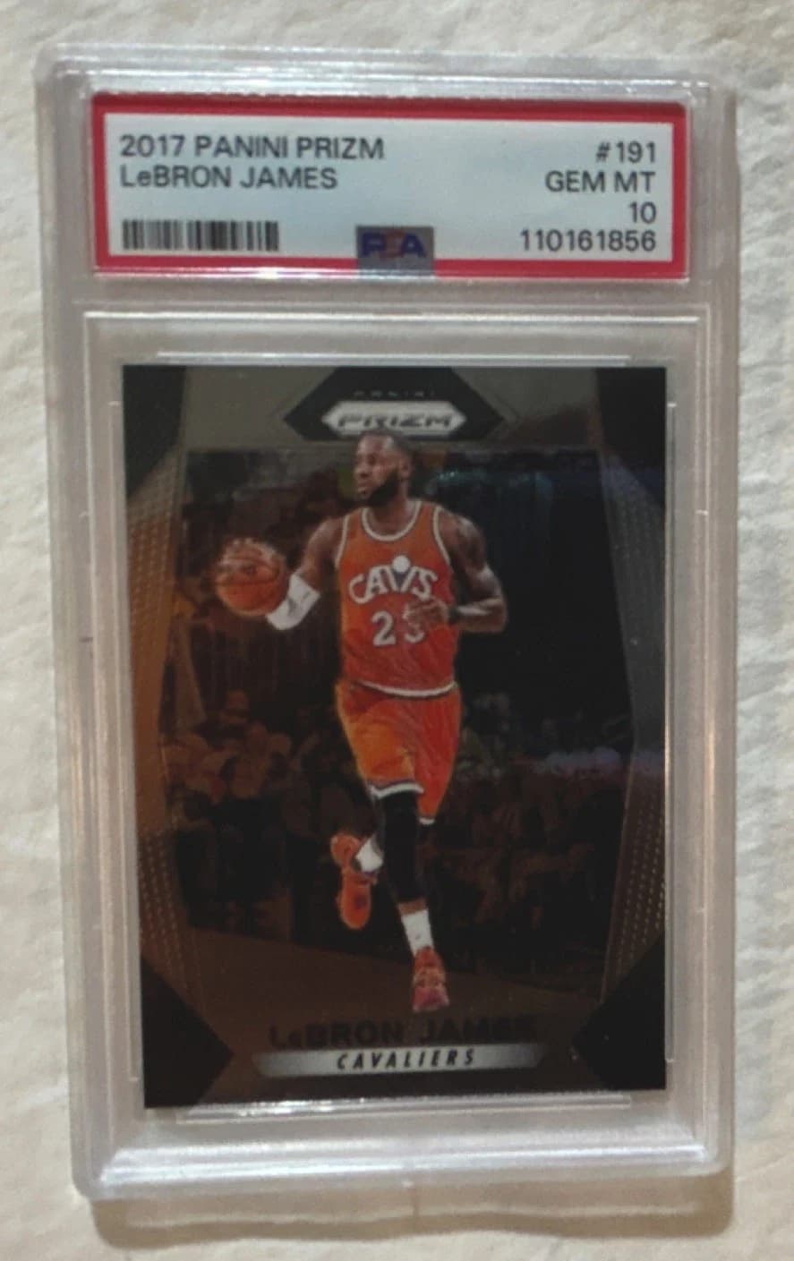 LeBron James 2017-18 Panini Prizm Base #191 example