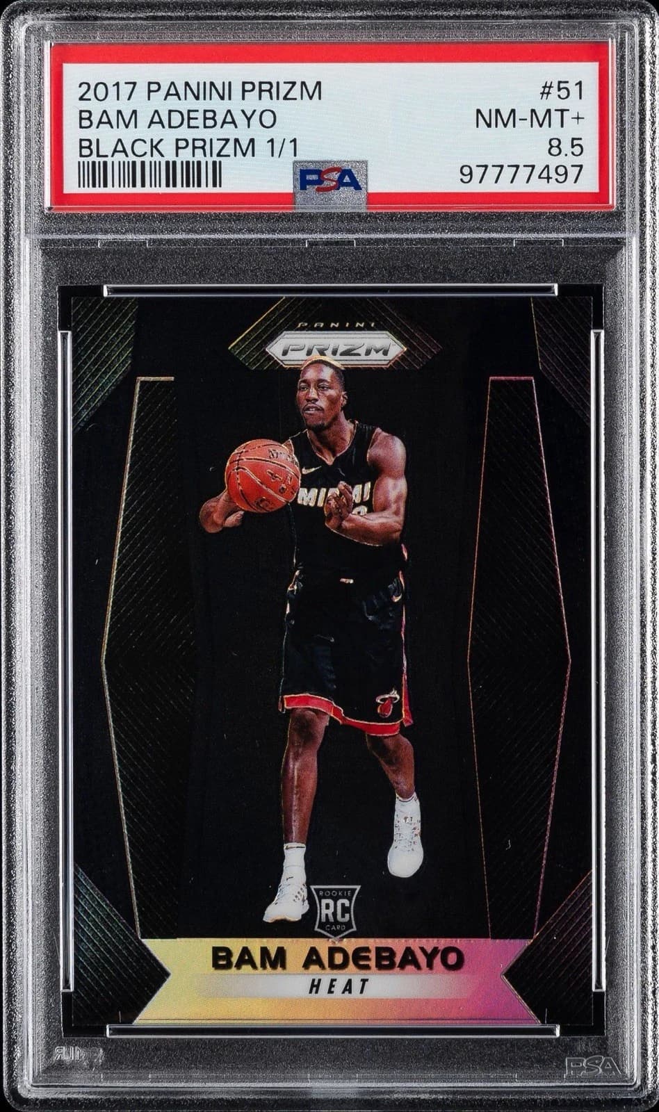 Bam Adebayo 2017-18 Panini Prizm Black 1/1 #51 example