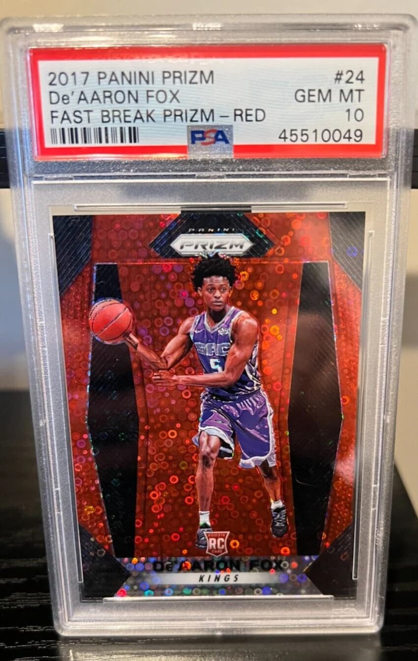 De'Aaron Fox 2017-18 Panini Prizm Fast Break Red /125 #24 example