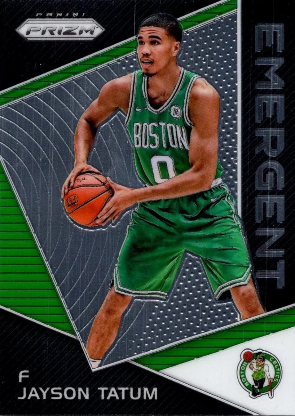 2017-18 Panini Prizm Emergent Base Jayson Tatum #EM-JAY clean example scan