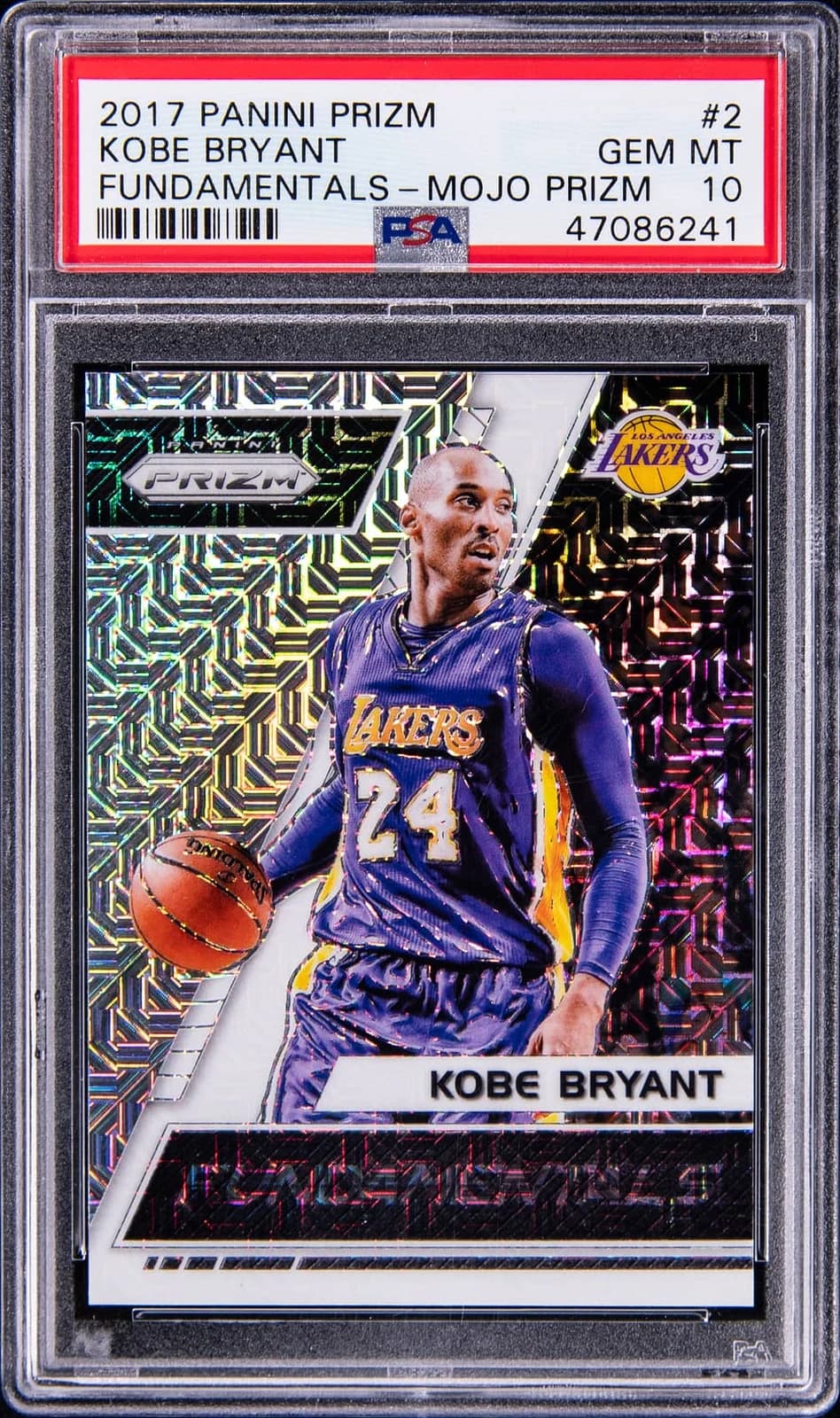 2017-18 Panini Prizm Fundamentals Mojo Prizms Kobe Bryant #2 clean example scan