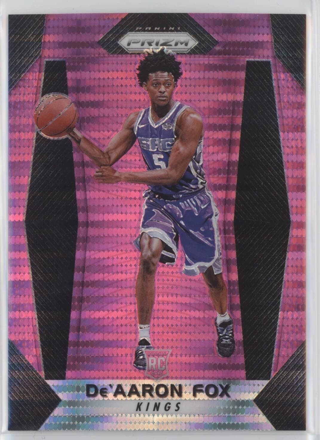 De'Aaron Fox 2017-18 Panini Prizm Pink Pulsar /42 #24 example