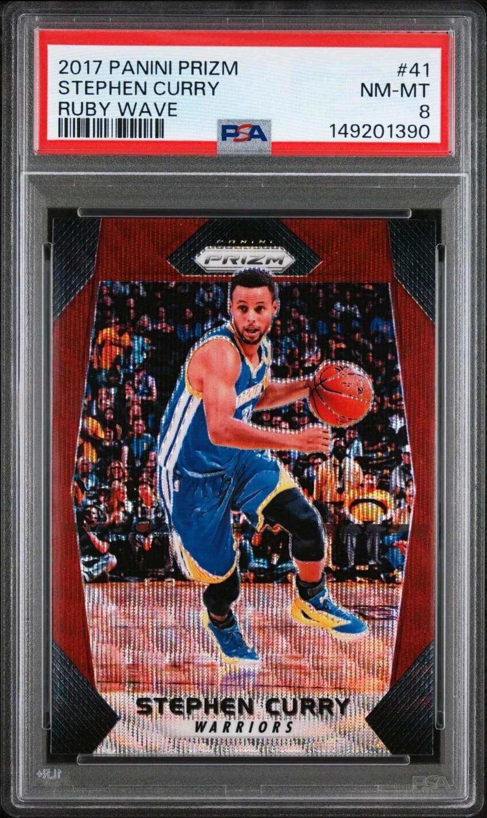 Stephen Curry 2017-18 Panini Prizm Ruby Wave #41 example