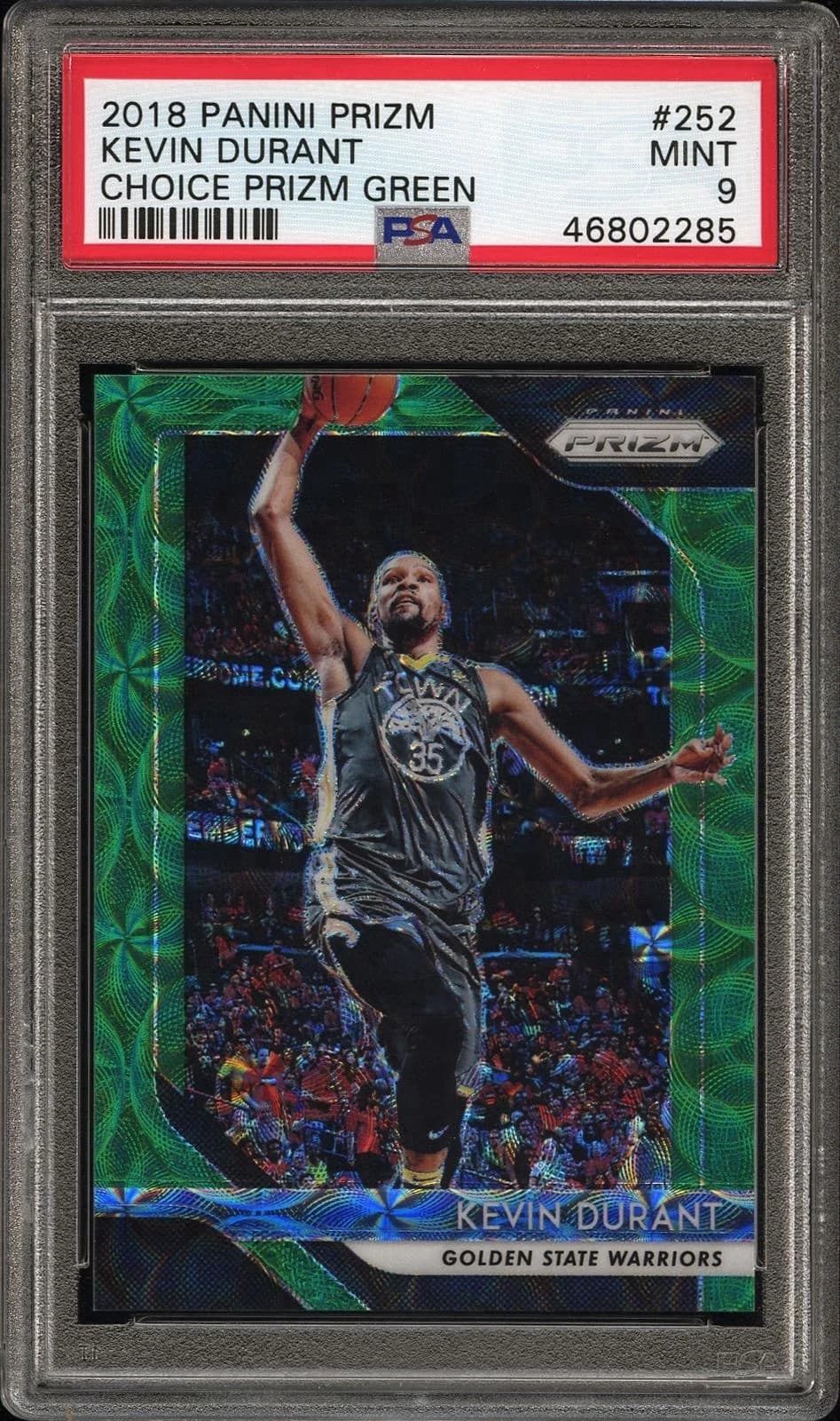 Kevin Durant 2018-19 Panini Prizm Choice Green /8 #252 example