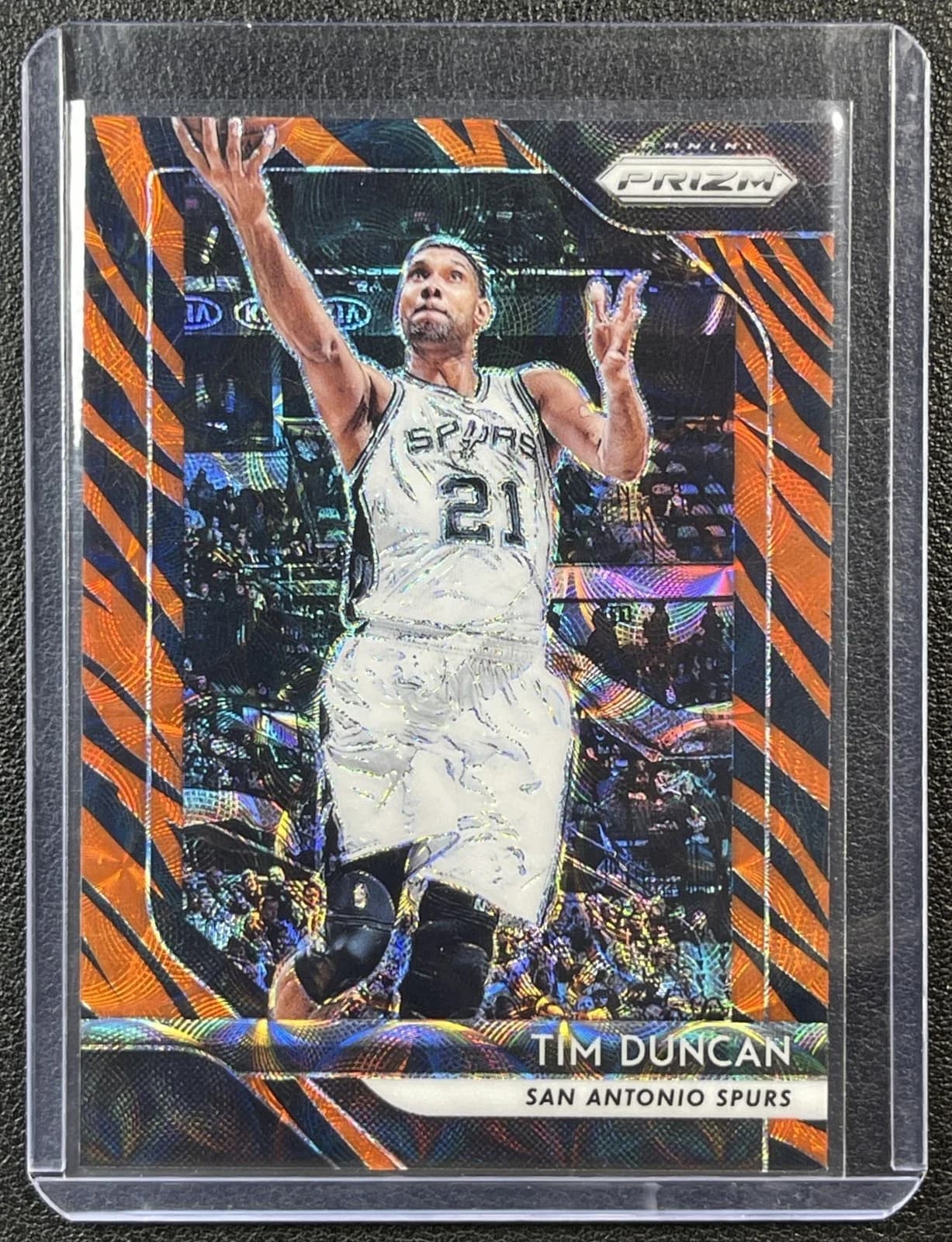 Tim Duncan 2018-19 Panini Prizm Choice Tiger Stripe #225 example