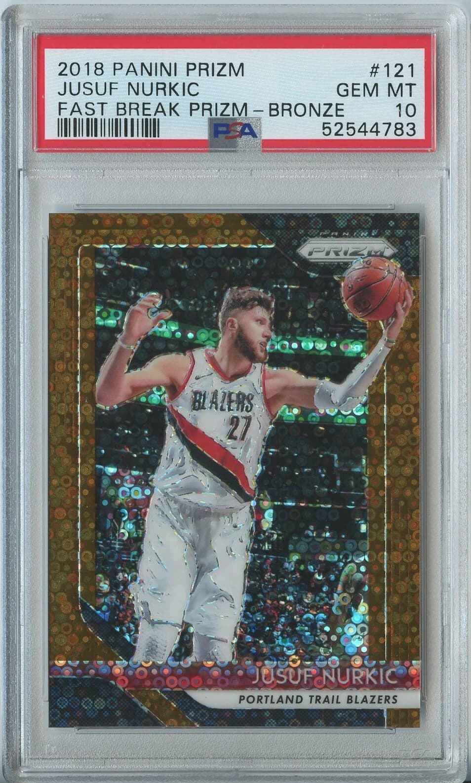 Jusuf Nurkic 2018-19 Panini Prizm Fast Break Bronze /20 #121 example