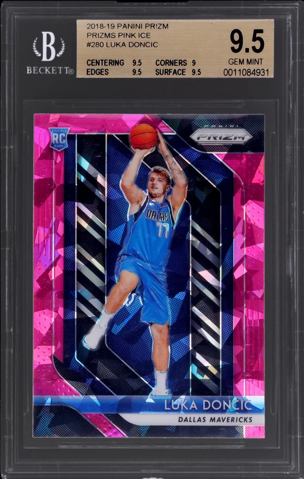 Luka Doncic 2018-19 Panini Prizm Pink Ice #280 example