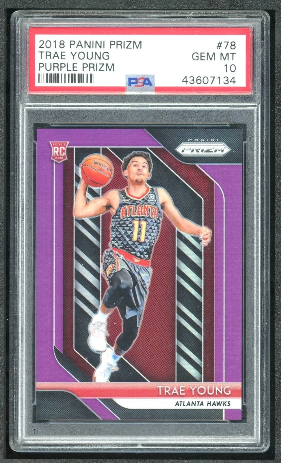 Trae Young 2018-19 Panini Prizm Purple /75 #78 example
