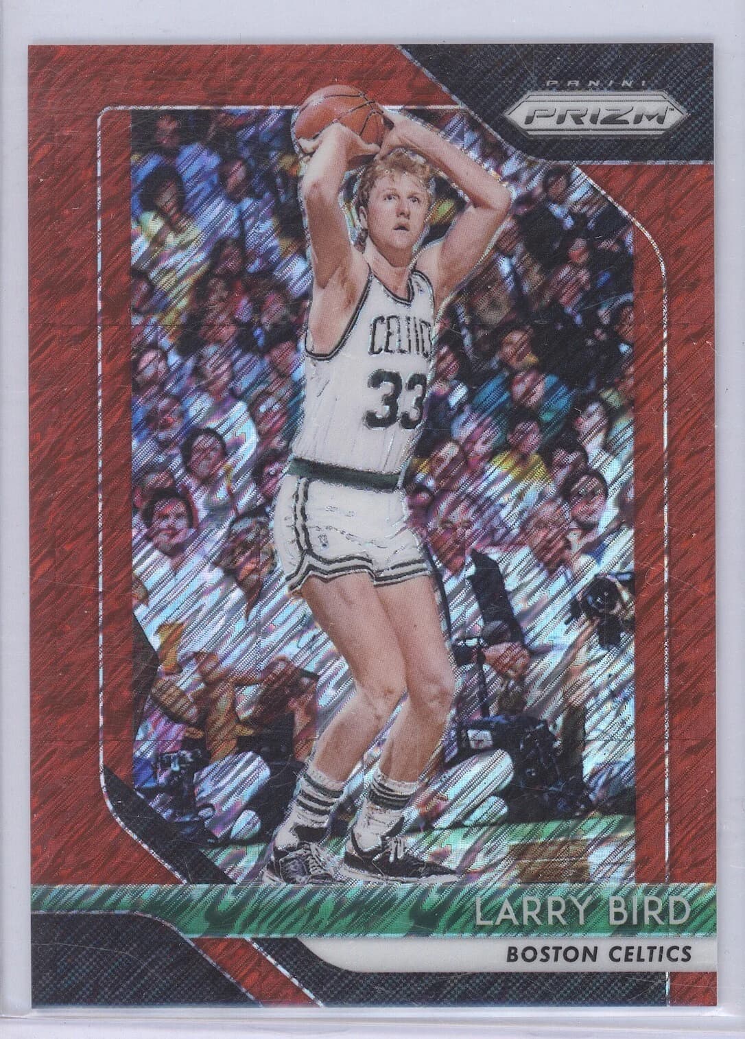 Larry Bird 2018-19 Panini Prizm Red Shimmer /7 #85 example