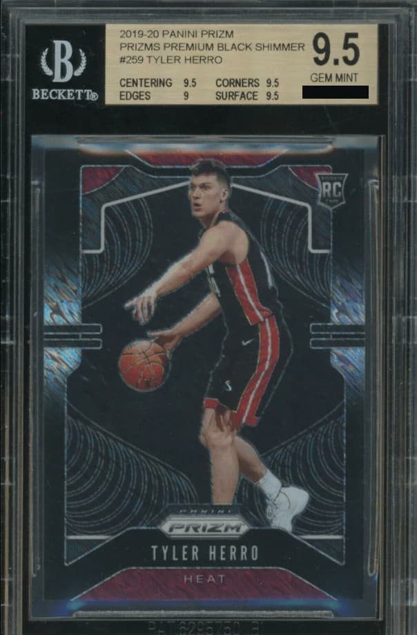 2019-20 Panini Prizm Black Shimmer 1/1 Tyler Herro #259 example