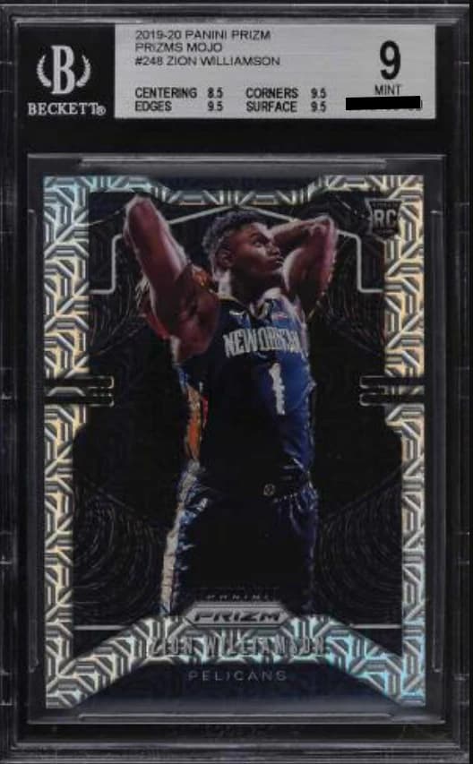 2019-20 Panini Prizm Mojo /25 Zion Williamson #248 example