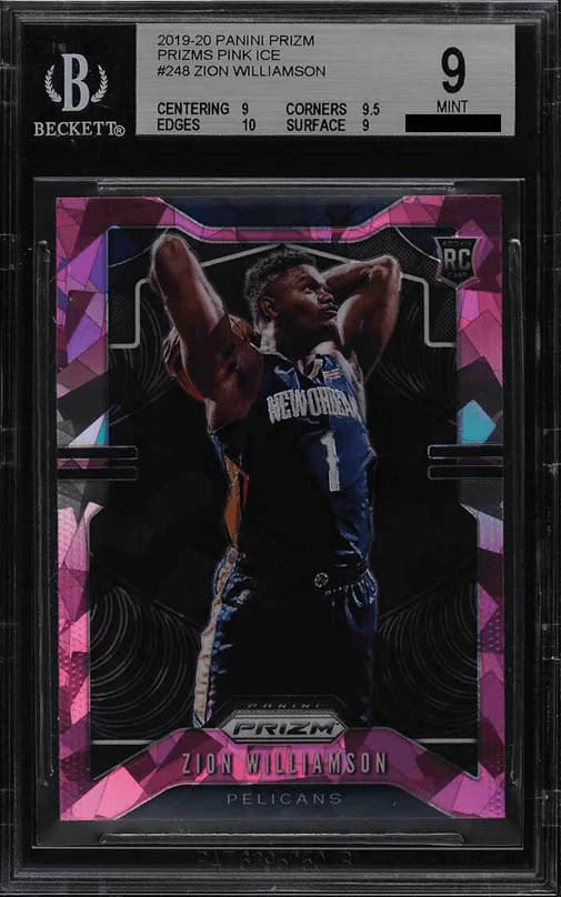 2019-20 Panini Prizm Pink Ice Zion Williamson #248 example