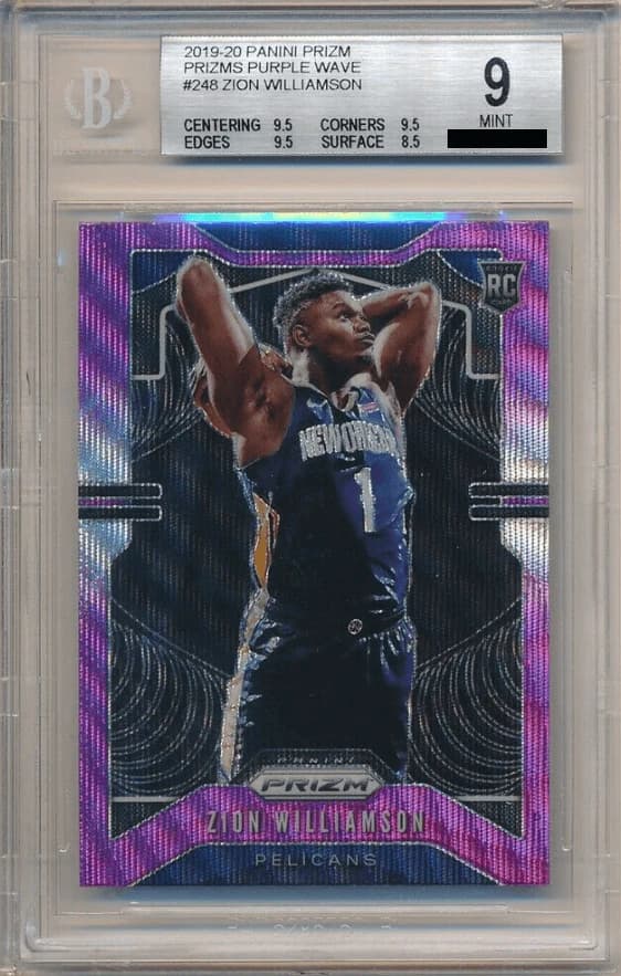 2019-20 Panini Prizm Purple Wave Zion Williamson #248 example