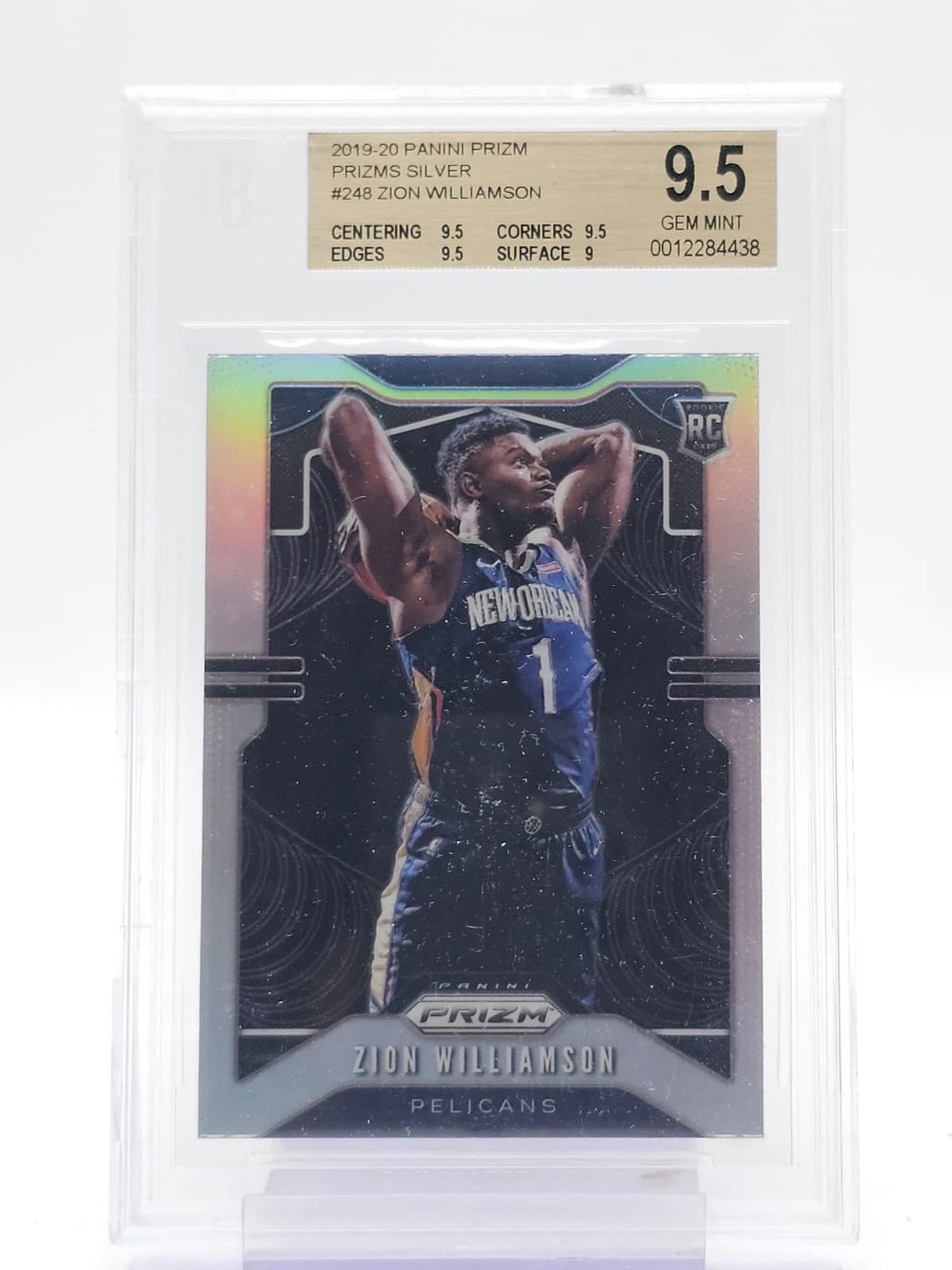 2019-20 Panini Prizm Silver Zion Williamson #248 example
