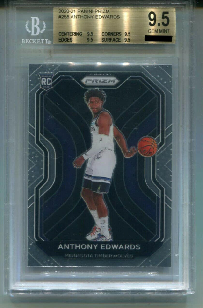 2020-21 Panini Prizm Base Anthony Edwards #258 example