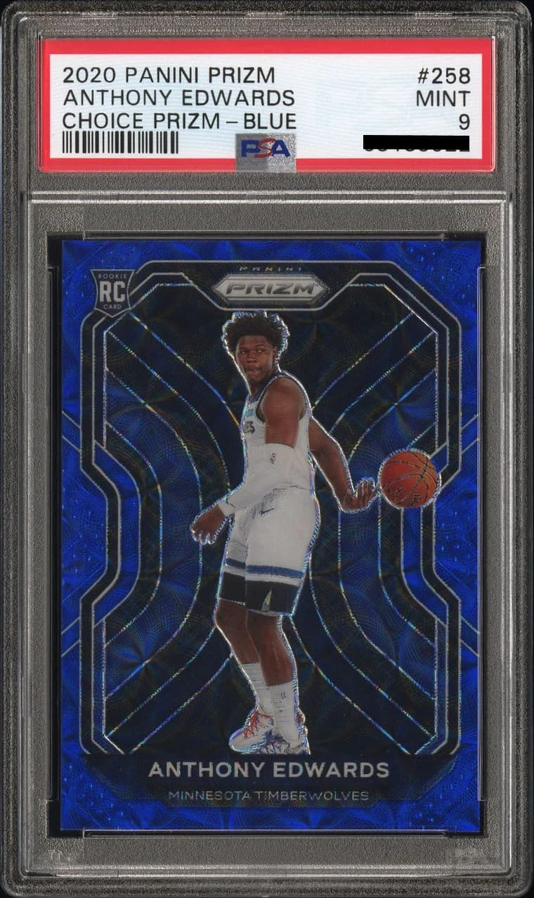 2020-21 Panini Prizm Choice Blue /49 Anthony Edwards #258 example