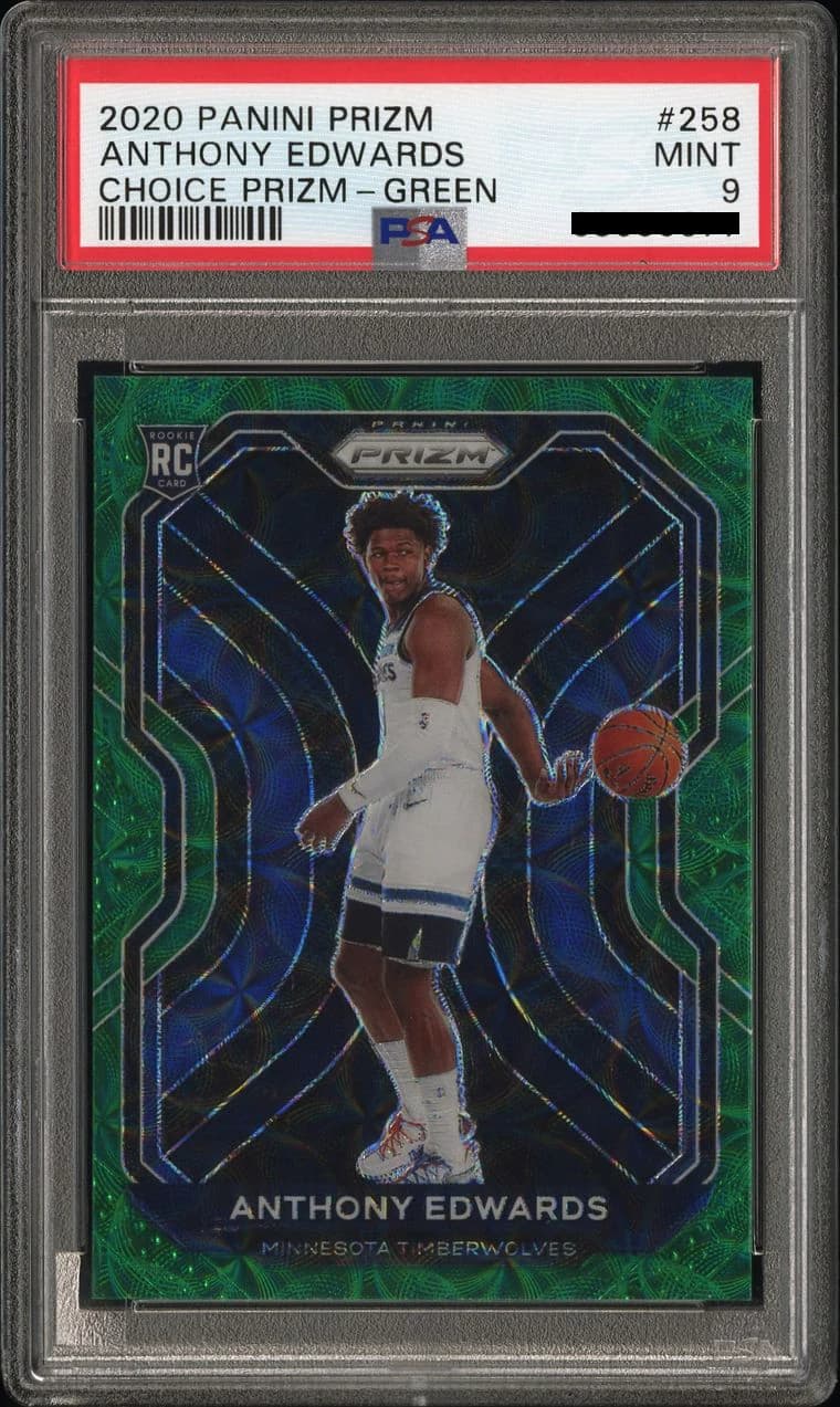 2020-21 Panini Prizm Choice Green /8 Anthony Edwards #258 example