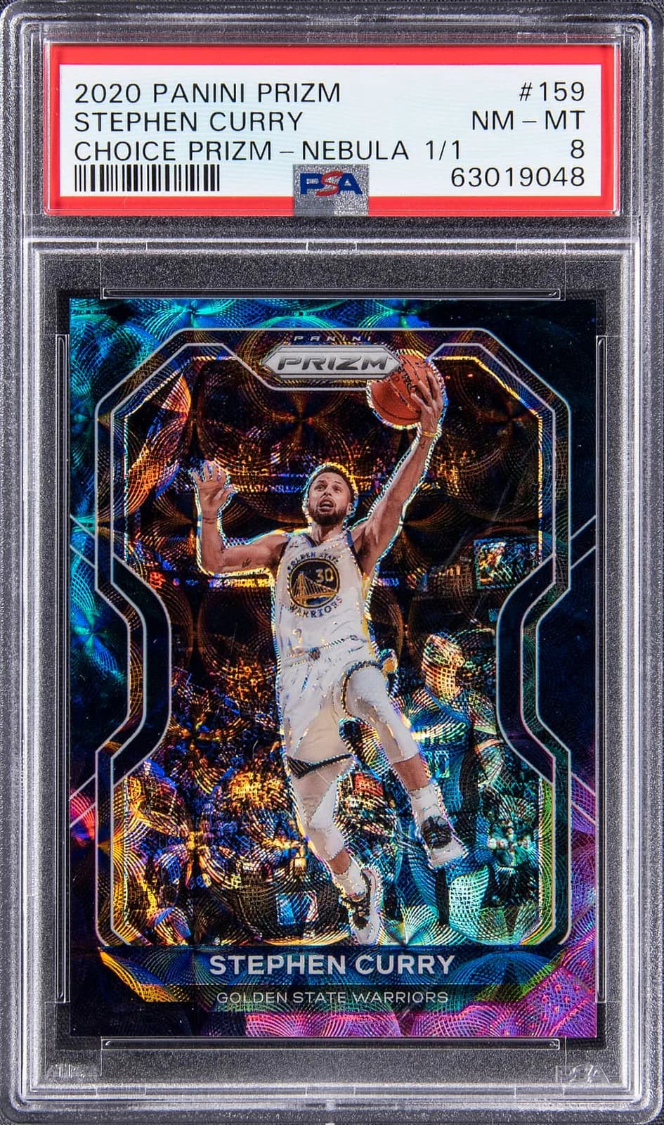 2020-21 Panini Prizm Choice Nebula 1/1 Stephen Curry #159 example