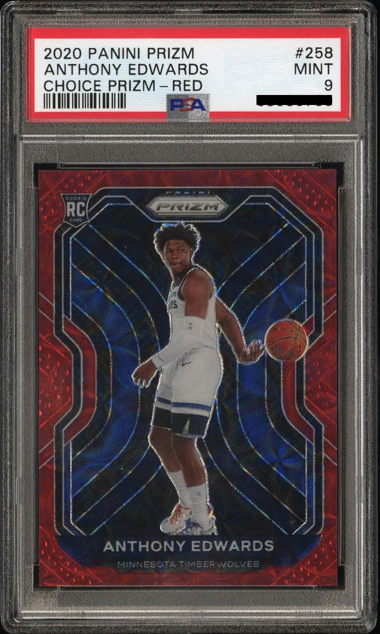 2020-21 Panini Prizm Choice Red /88 Anthony Edwards #258 example
