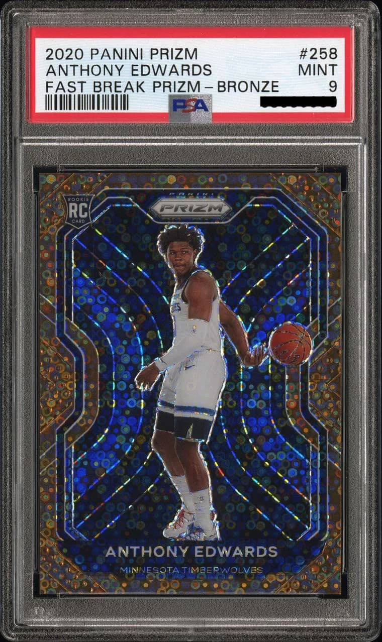 2020-21 Panini Prizm Fast Break Bronze /20 Anthony Edwards #258 example