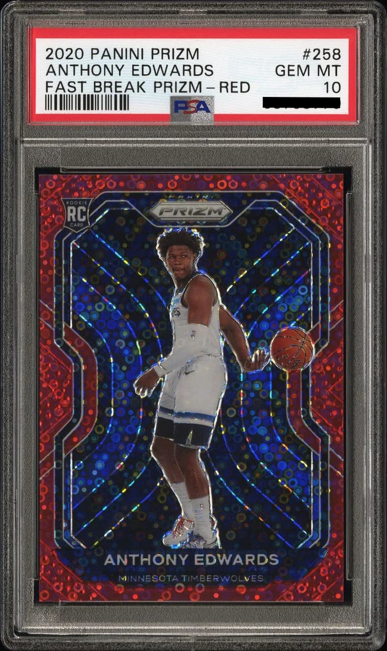 2020-21 Panini Prizm Fast Break Red /125 Anthony Edwards #258 example