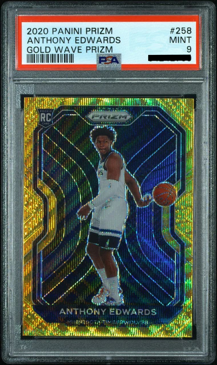 2020-21 Panini Prizm Gold Wave Anthony Edwards #258 example