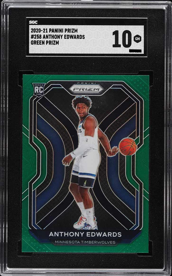 2020-21 Panini Prizm Green Anthony Edwards #258 example