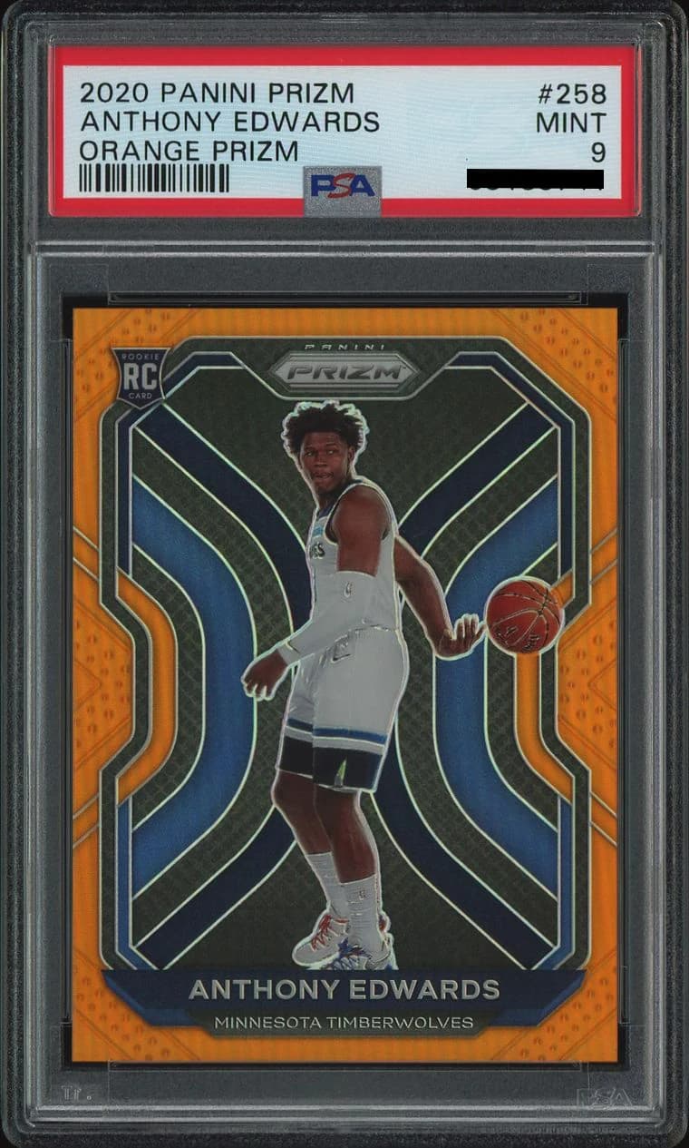 2020-21 Panini Prizm Orange /49 Anthony Edwards #258 example