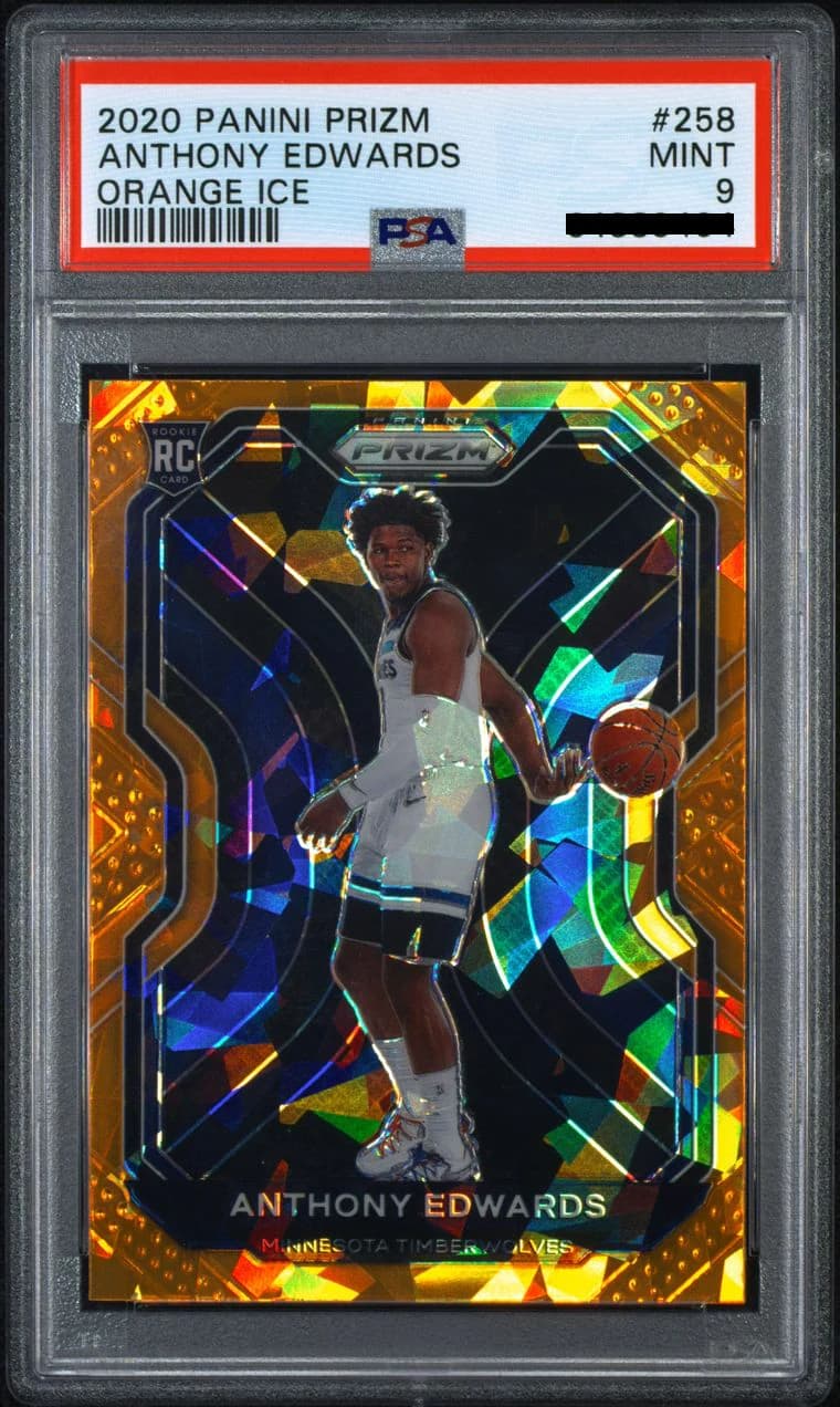 2020-21 Panini Prizm Orange Ice Anthony Edwards #258 example